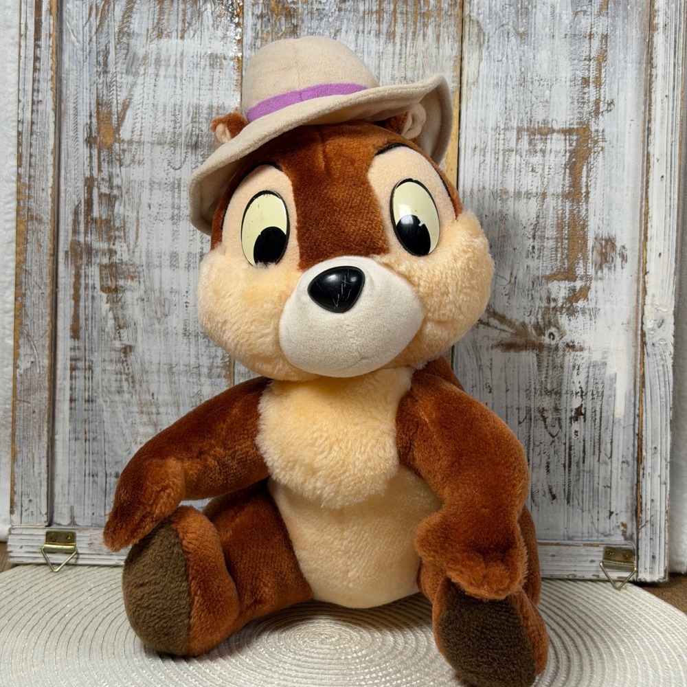Vintage Chip N Dale Rescue Rangers Chip Plush Disneyland Walt Disney World